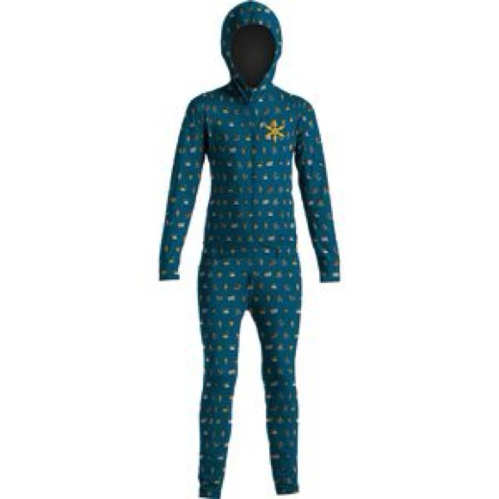 Kids one piece long underwear.